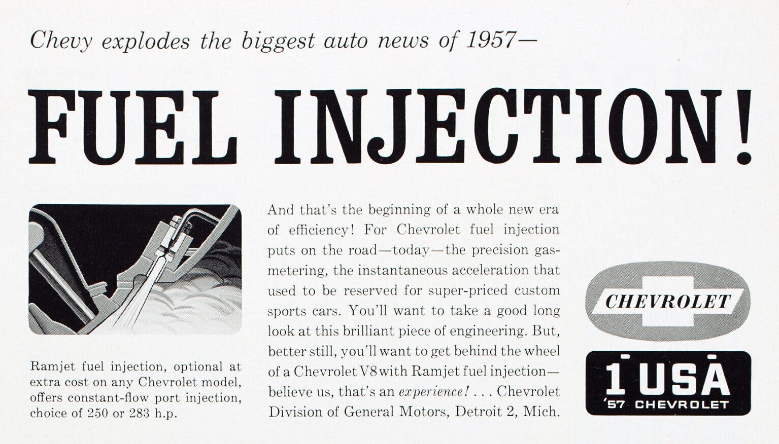 Rochester Ramjet fuel injection altered the automotive landscape in
