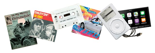 Car inspired music album art collage
