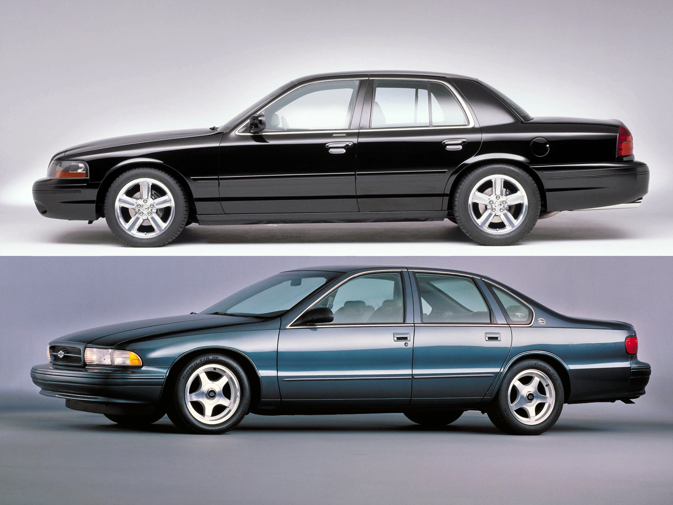 The Chevy Impala SS and Mercury Marauder are classic American