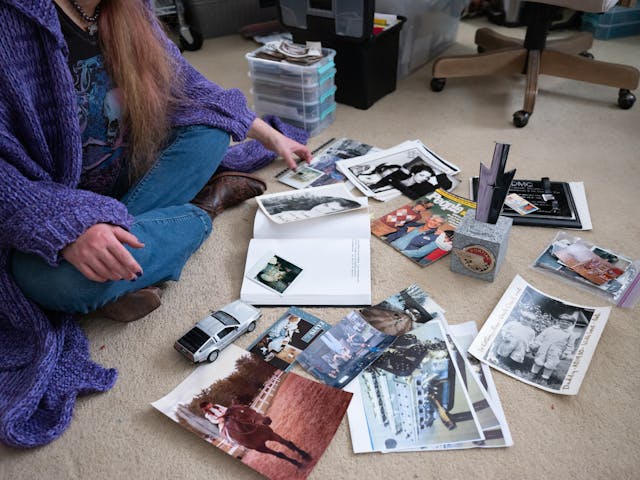 Kat DeLorean photo collage spread