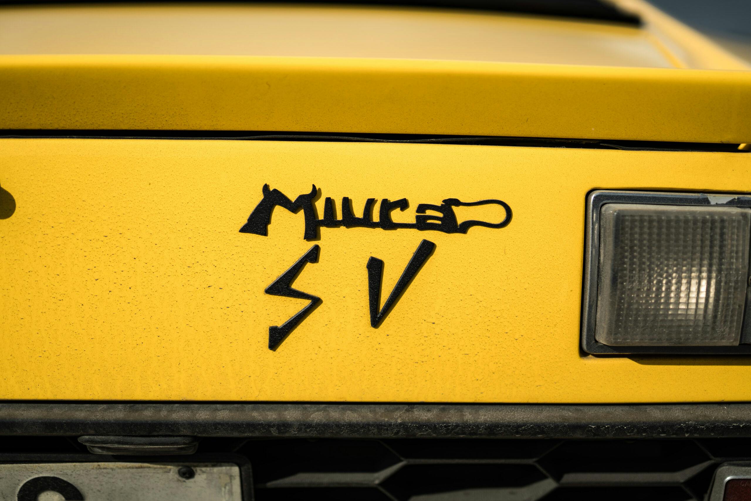 1973 Lamborghini Miura SV rear badge