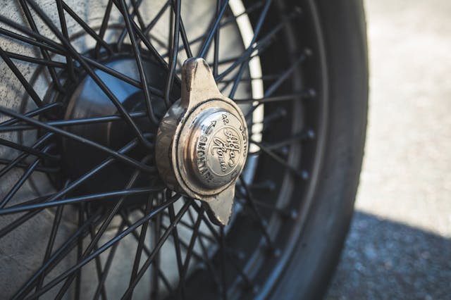 Prewar Alfa Romeo wheel hub detail