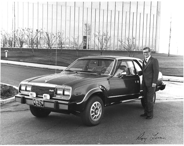 AMC engineer Roy Lunn with an Eagle sedan