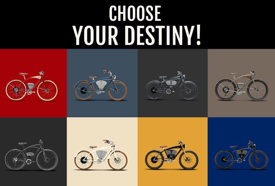Color guide for Vintage Electric Bikes