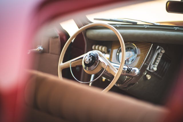 Tucker 48 interior steering wheel