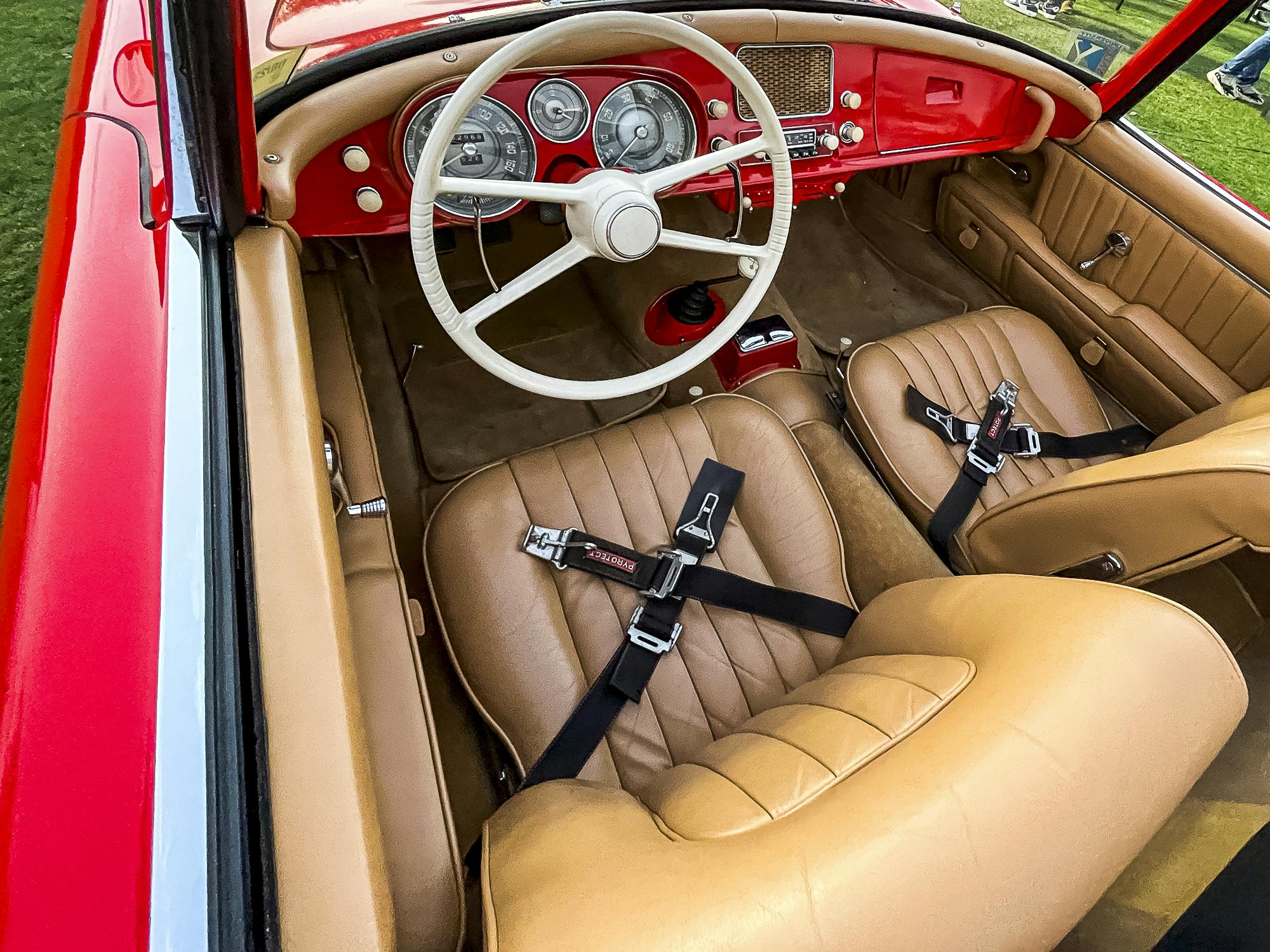 1960 bmw 507 series ii red interior seat belts