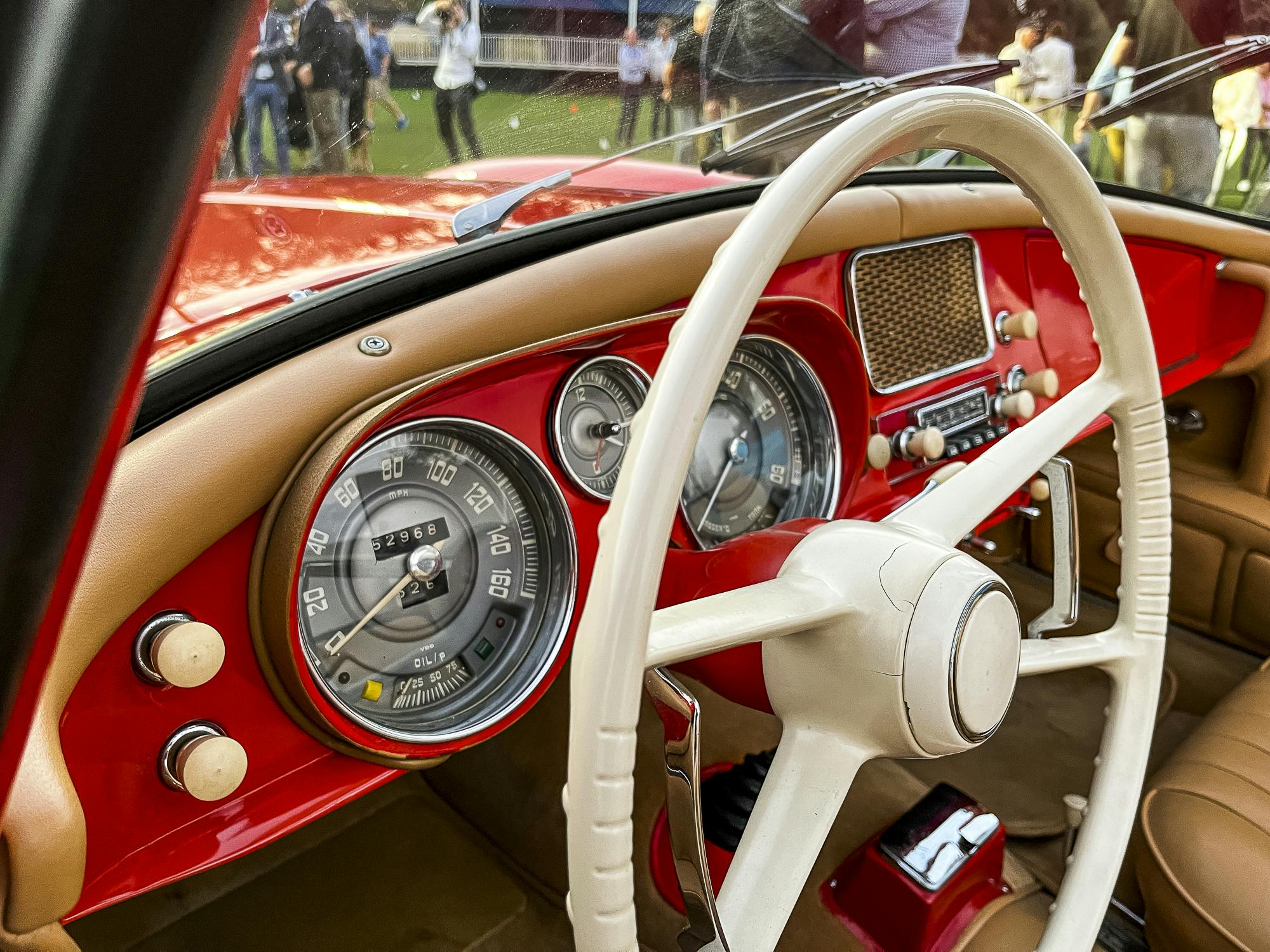 1960 bmw 507 series ii red gauges steering wheel