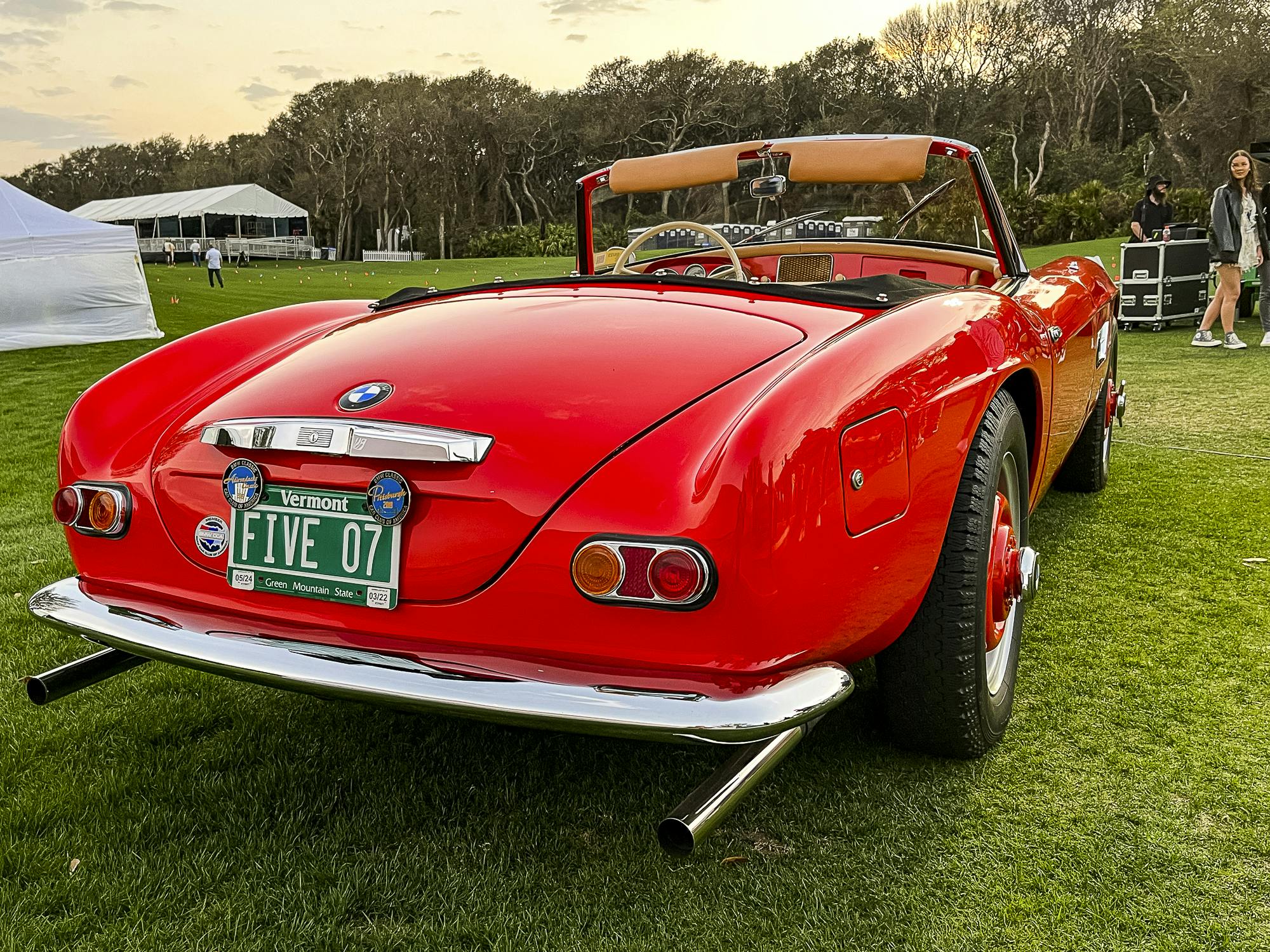 1960 bmw 507 series ii red rear exhaust