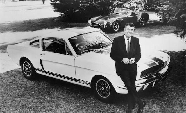 Carroll Shelby and 1966 Ford Mustang Shelby GT350 Shelby Cobra