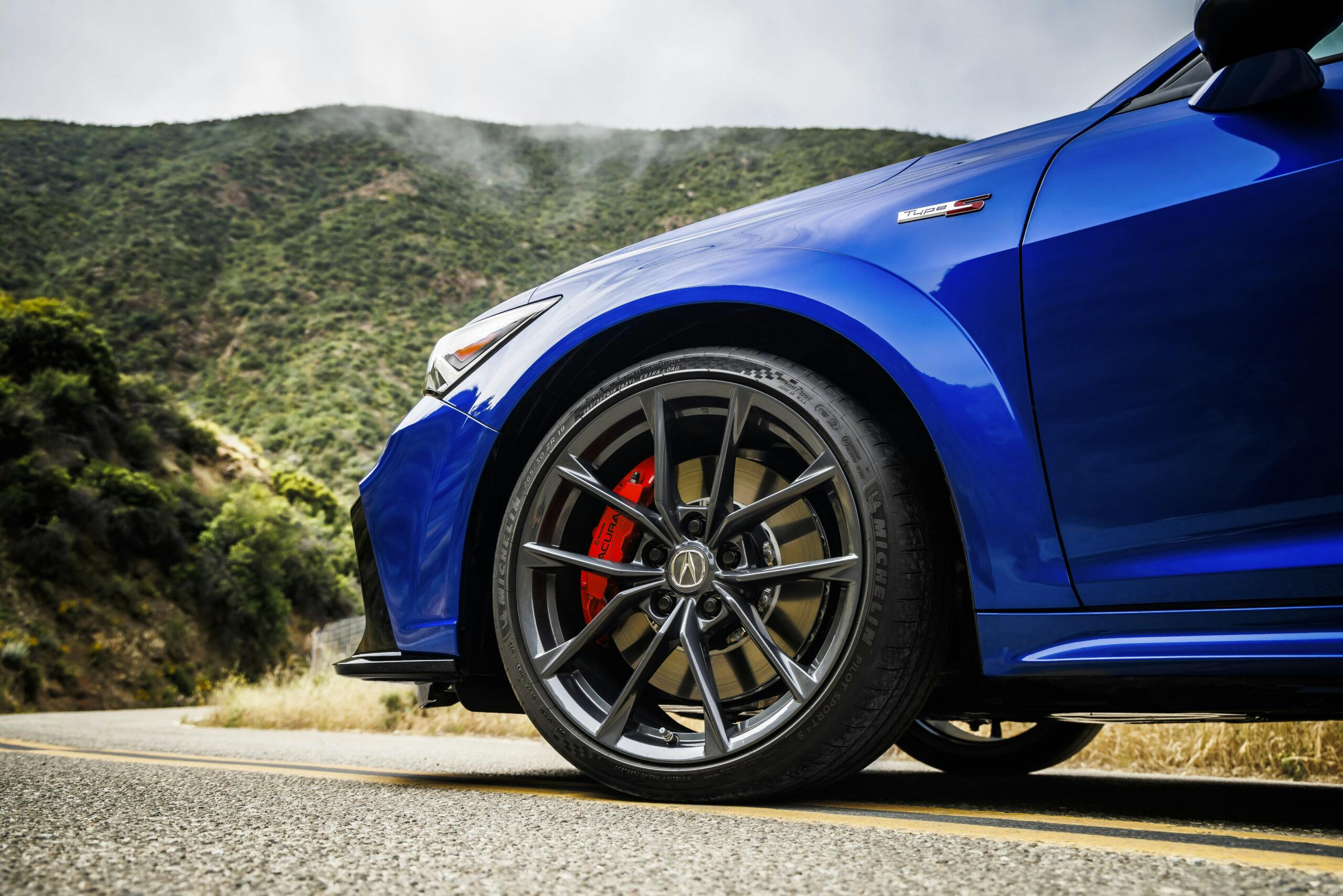 2024 Acura Integra Type S blue wheel tire brake