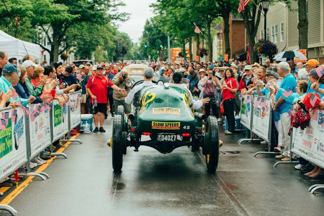 1917 Peerless arriving to Great Race stop