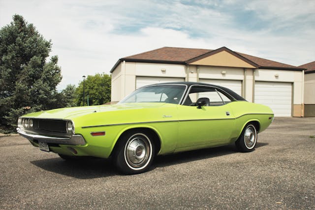 1970 Dodge Challenger high impact sublime front three quarter