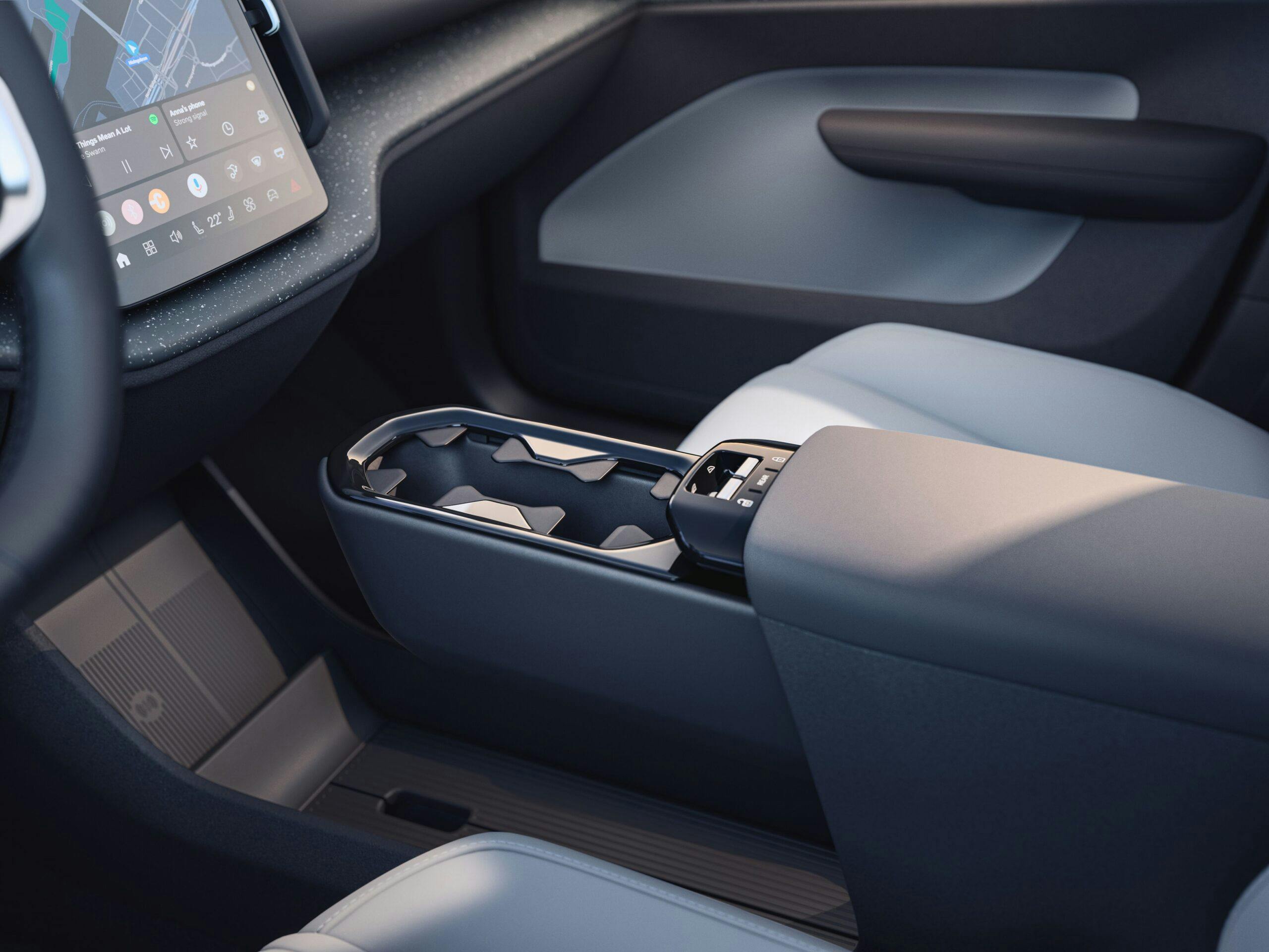 Volvo EX30 console front interior electric new suv