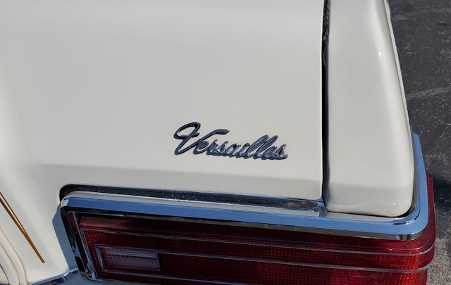 1979 Lincoln Versailles rear badge