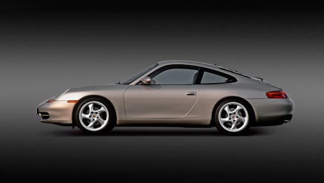 Porsche 911 side profile studio