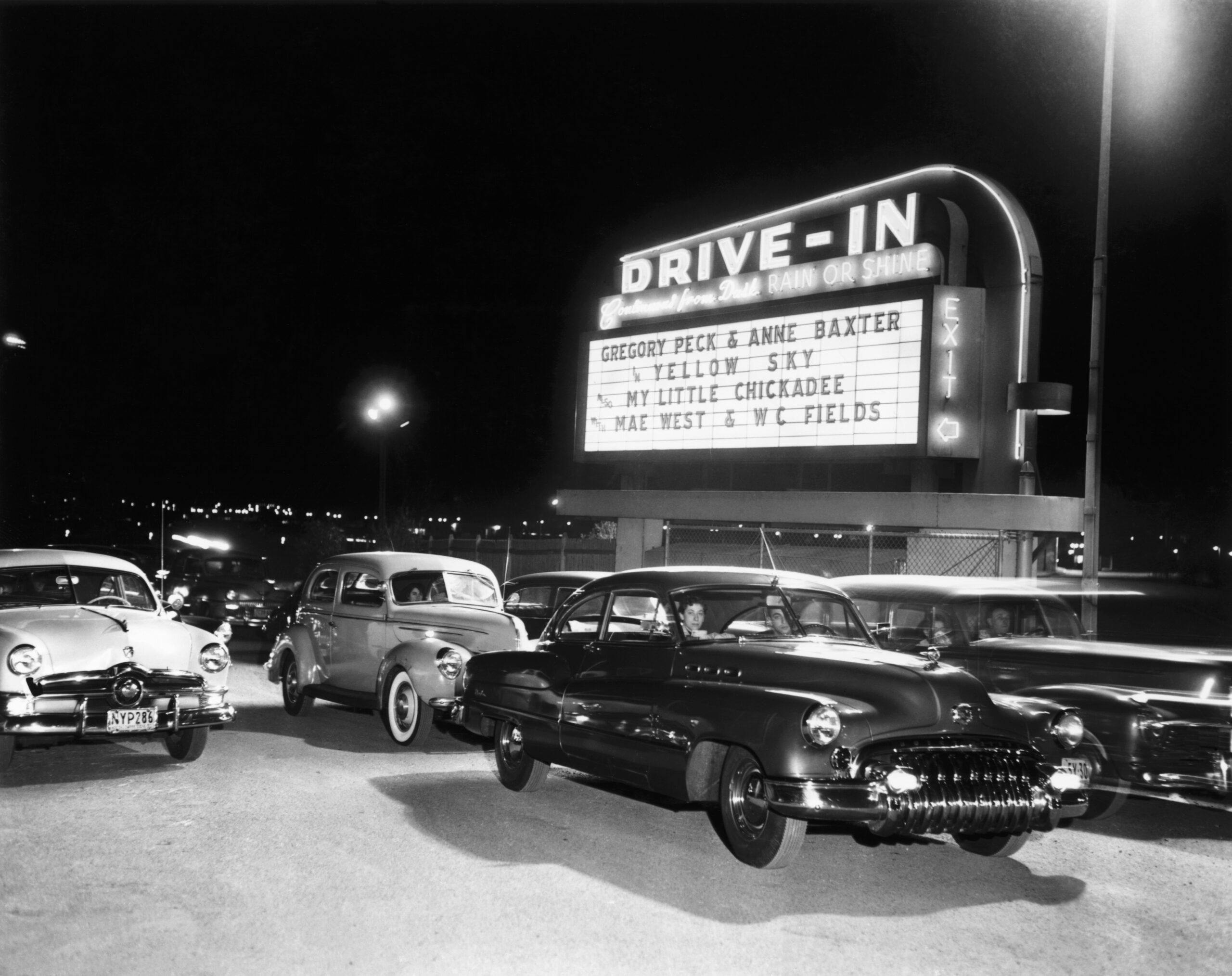 Cars at a Drive-In Theater