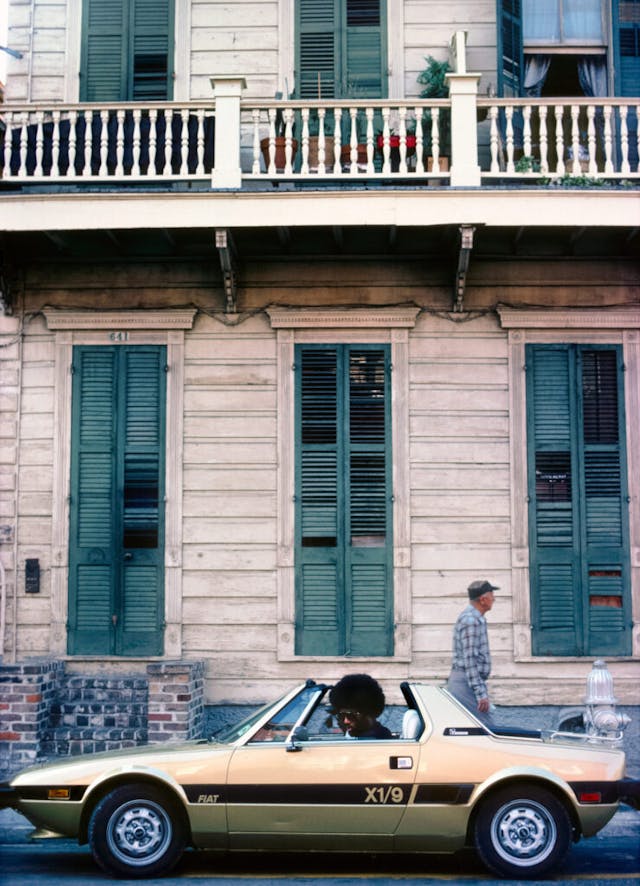 Fiat X1/9 sports car The French Quarter New Orleans 1978