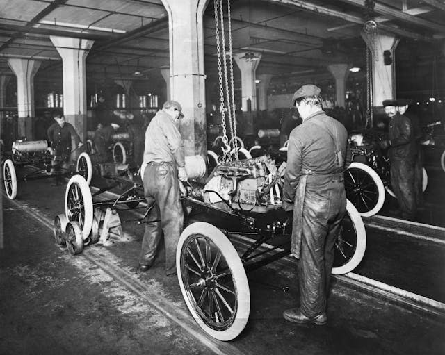 Model T Being Assembled in Ford Plant numbers matching classic car how to find out