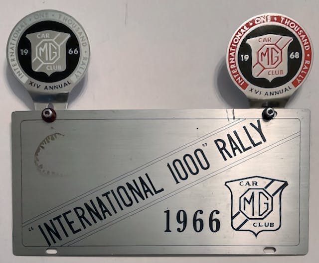 MG 1000 Rally plate