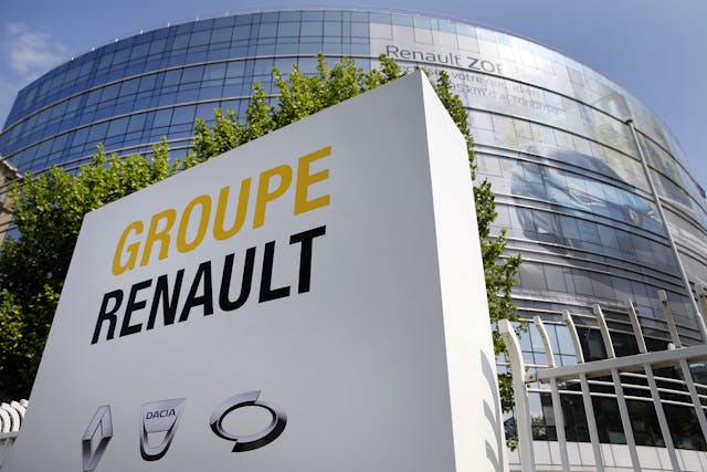 Renault car manufacturer logo Paris HQ