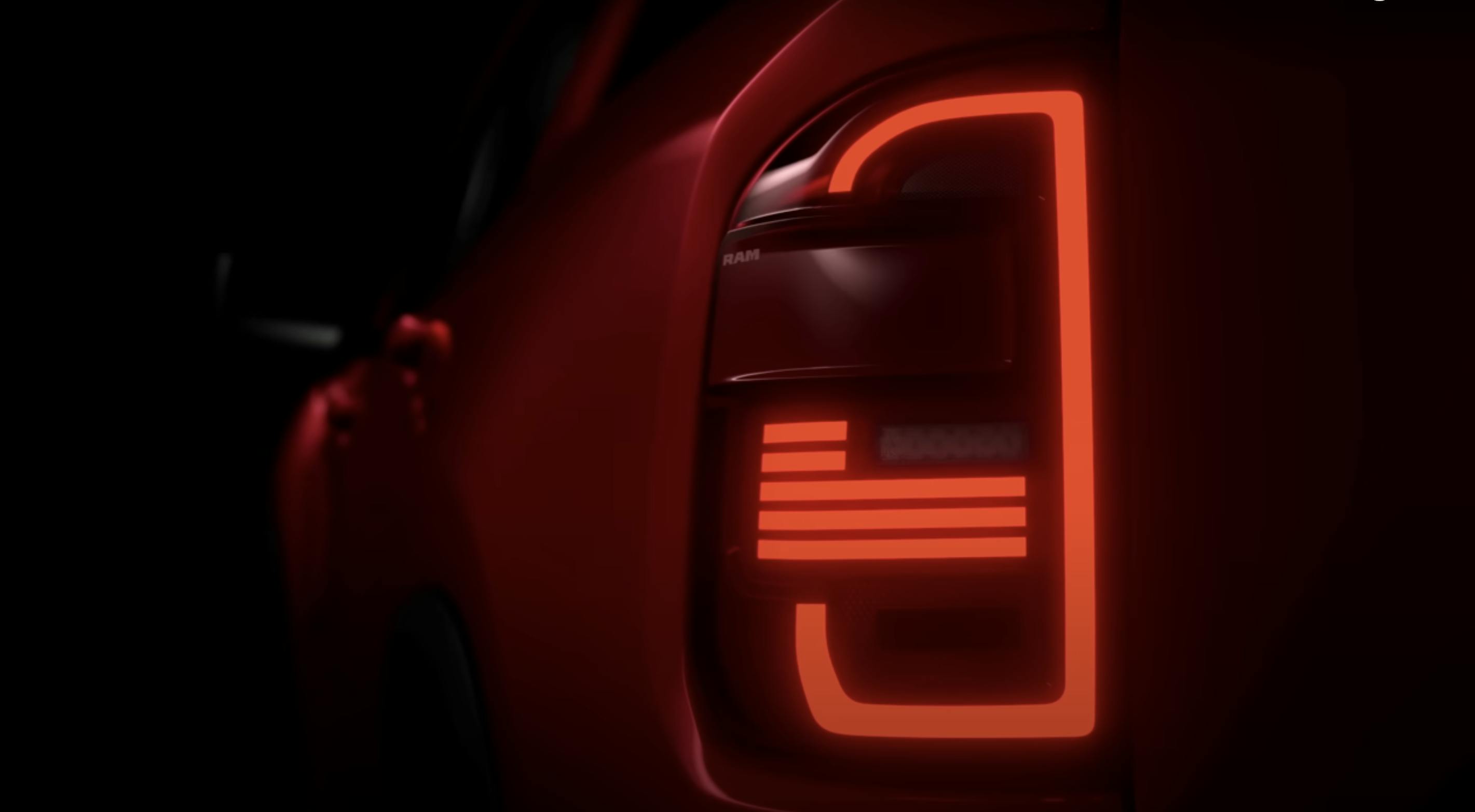 Dodge Rampage compact pickup taillight reveal