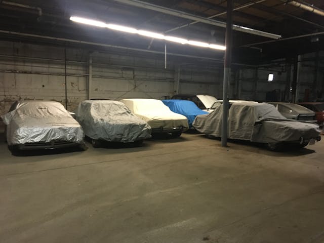 warehouse storage interior cars under cover