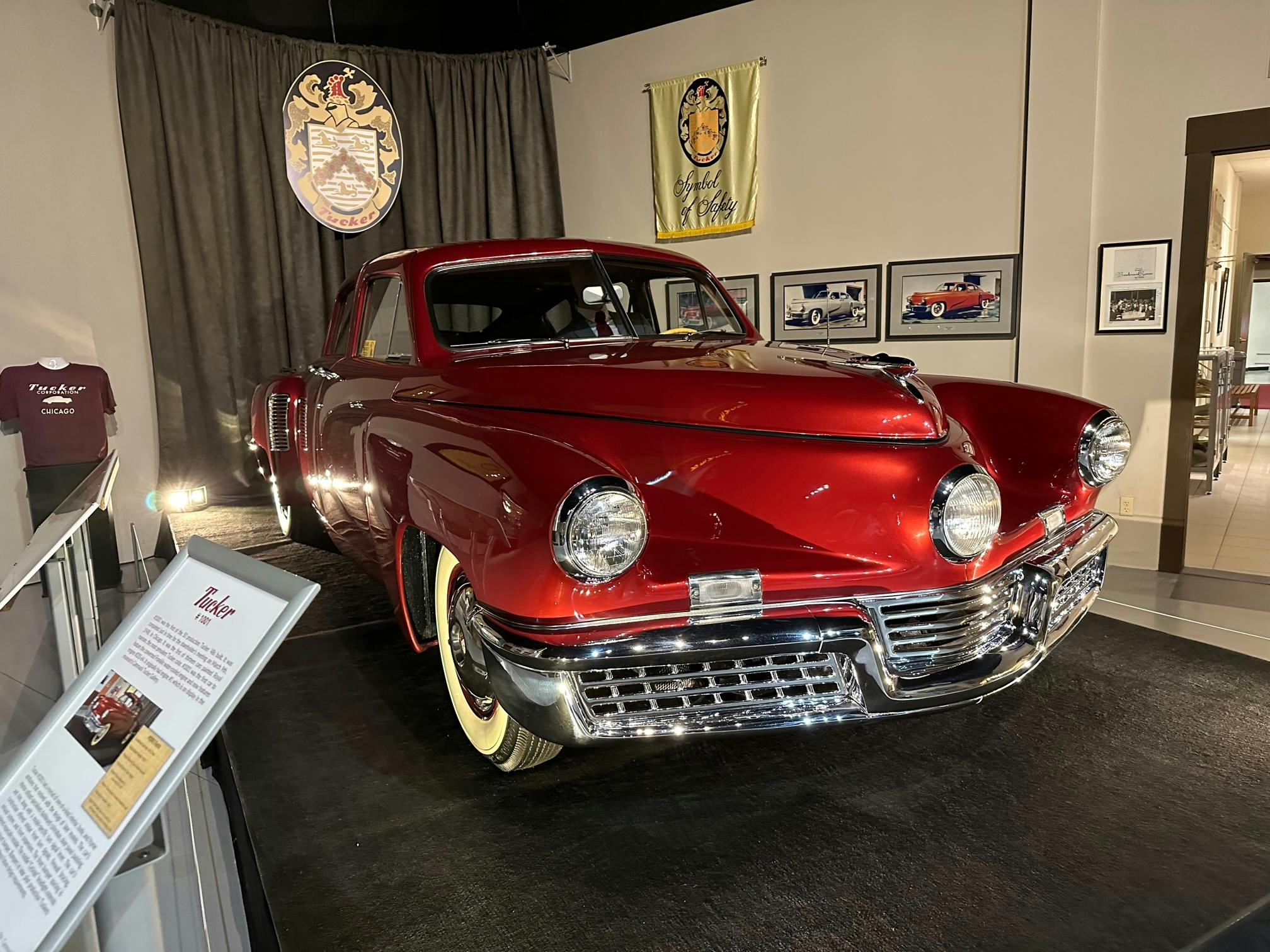 Tucker fan meetup vintage car display