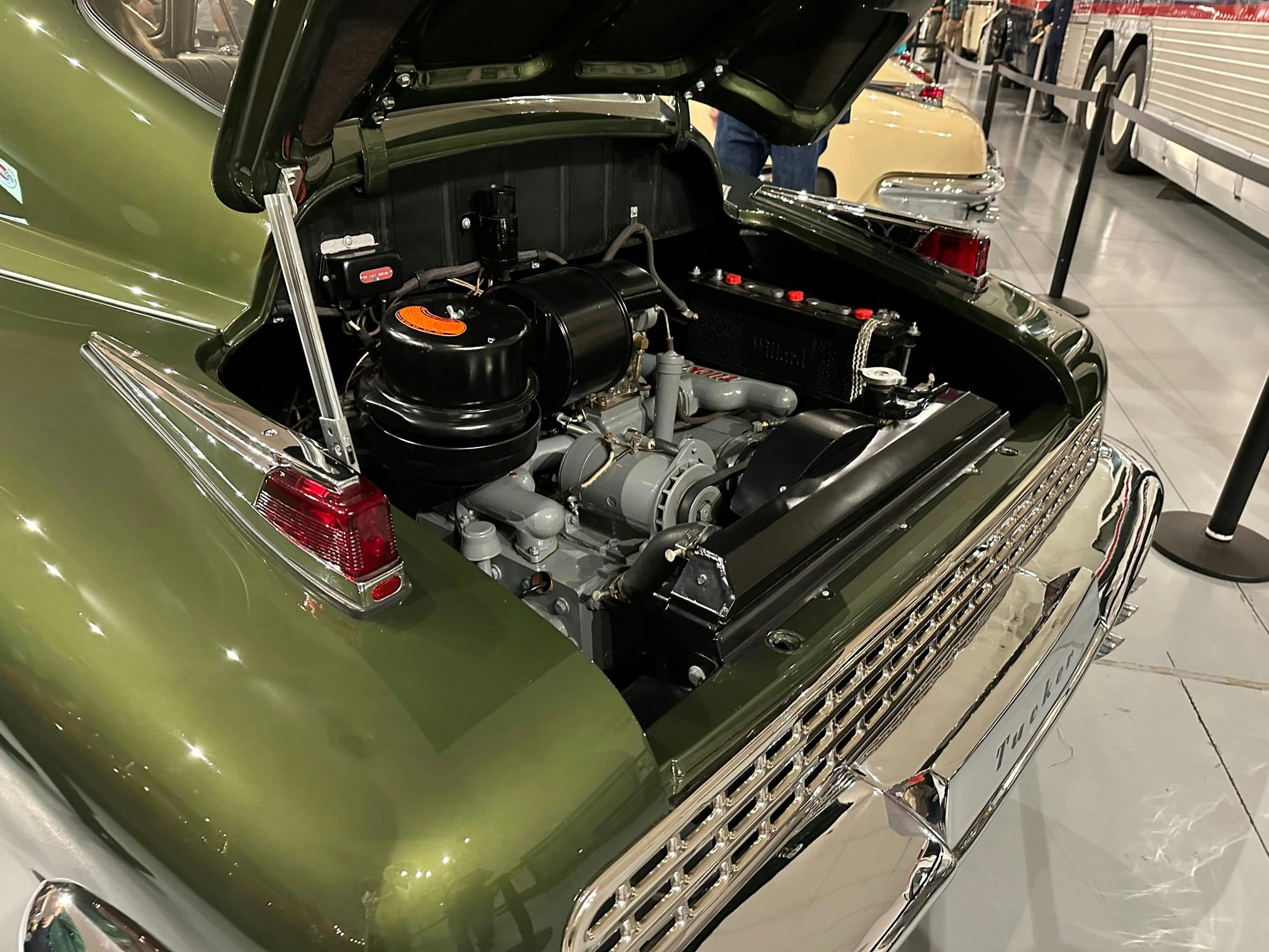 Tucker fan meetup rear engine display