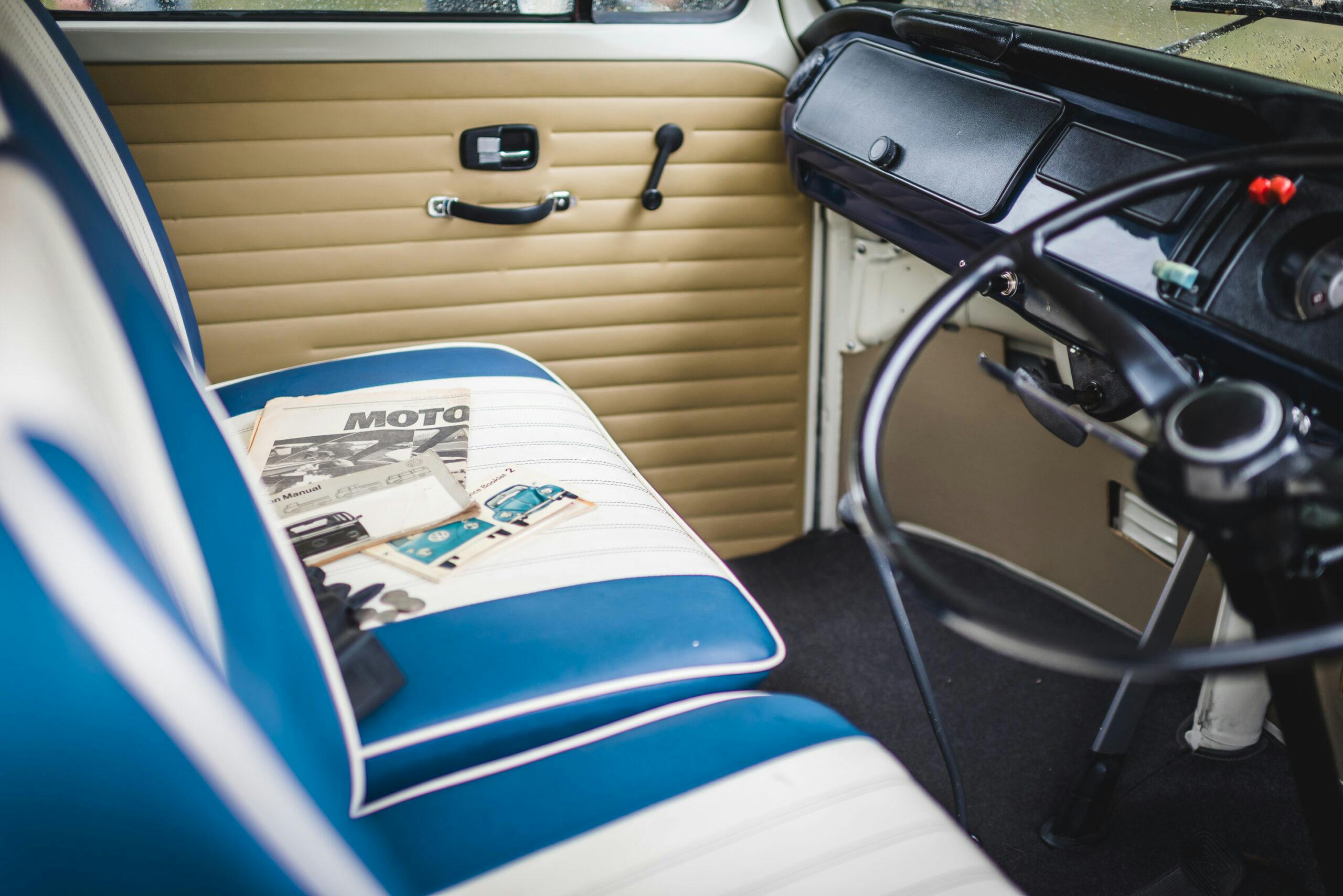 VW Microbus camper van interior seat