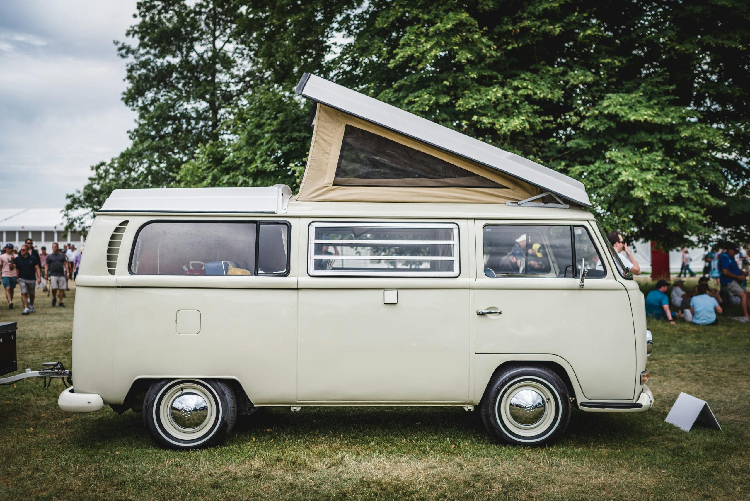 VW Microbus camper van pop top