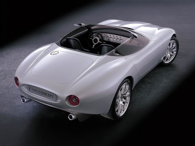2000 Jaguar F-Type Concept car high angle rear three quarter