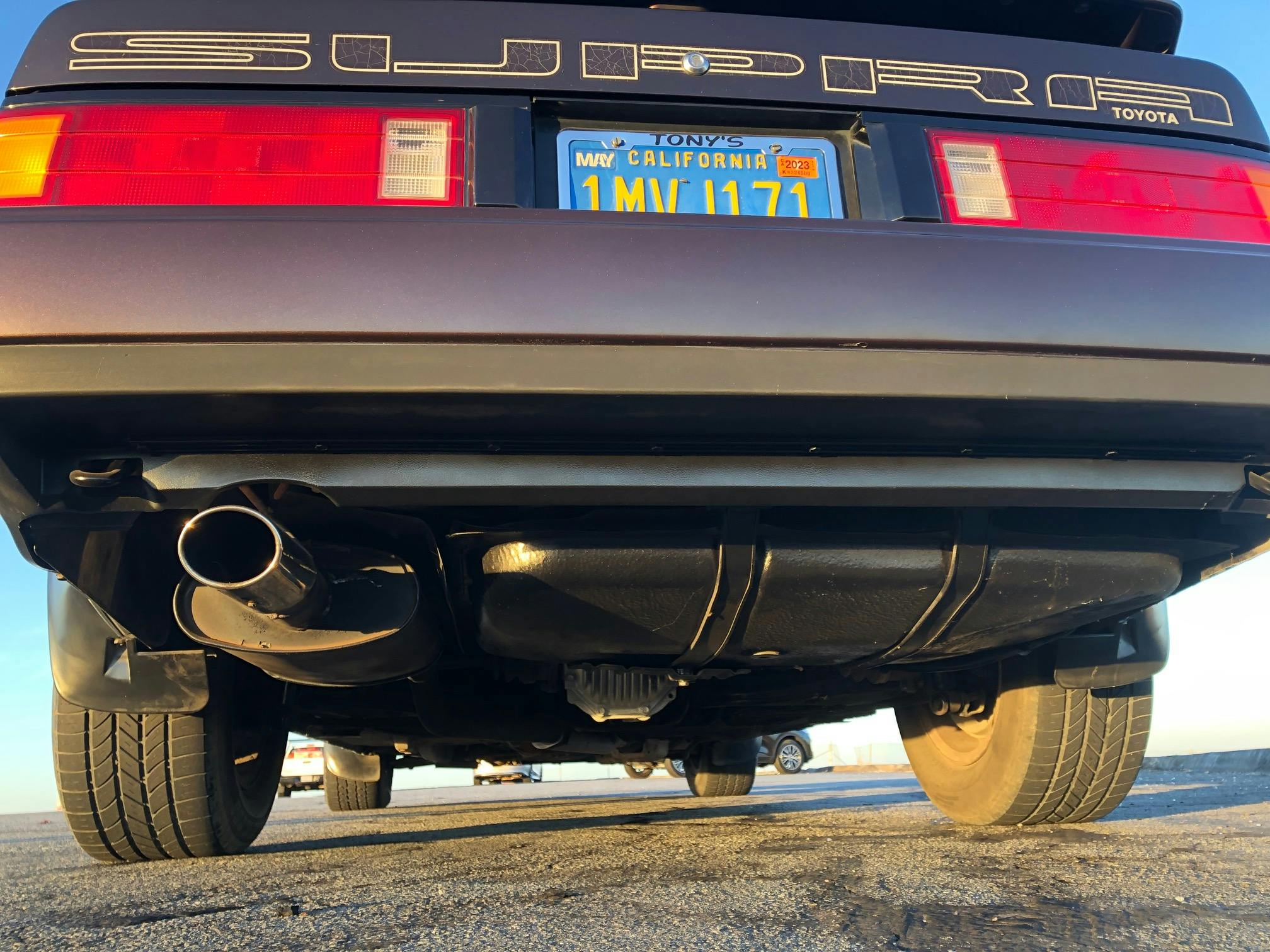 1985 Supra rear low angle underside