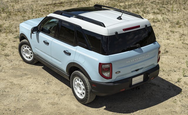 2023 Bronco Heritage Limited Edition high angle rear three quarter