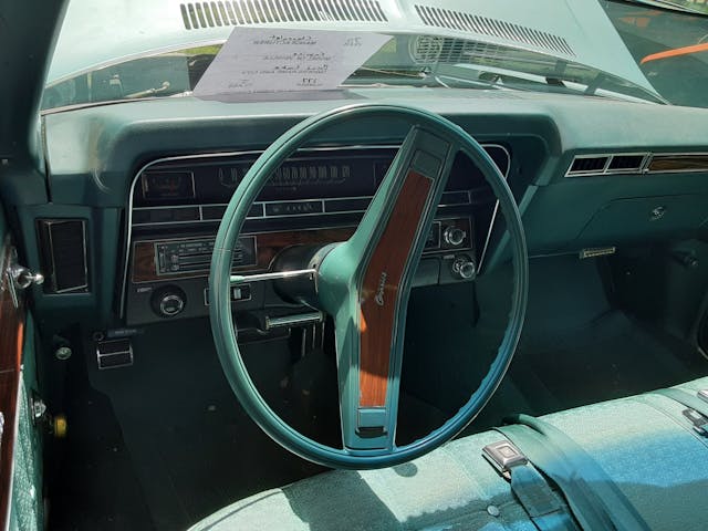 1970 Chevrolet Caprice Sport Sedan interior steering wheel