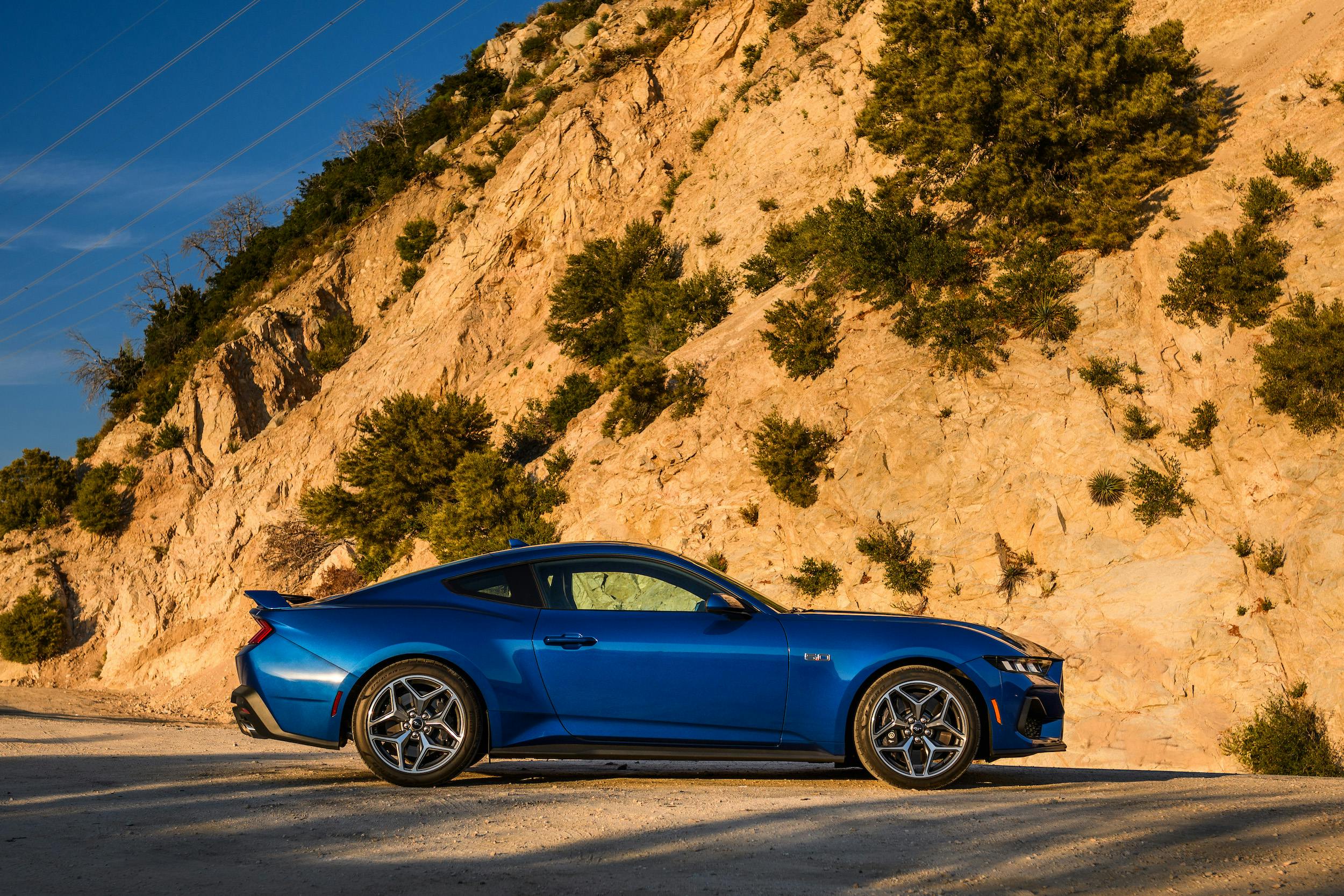 2024 Ford Mustang GT Blue side profile