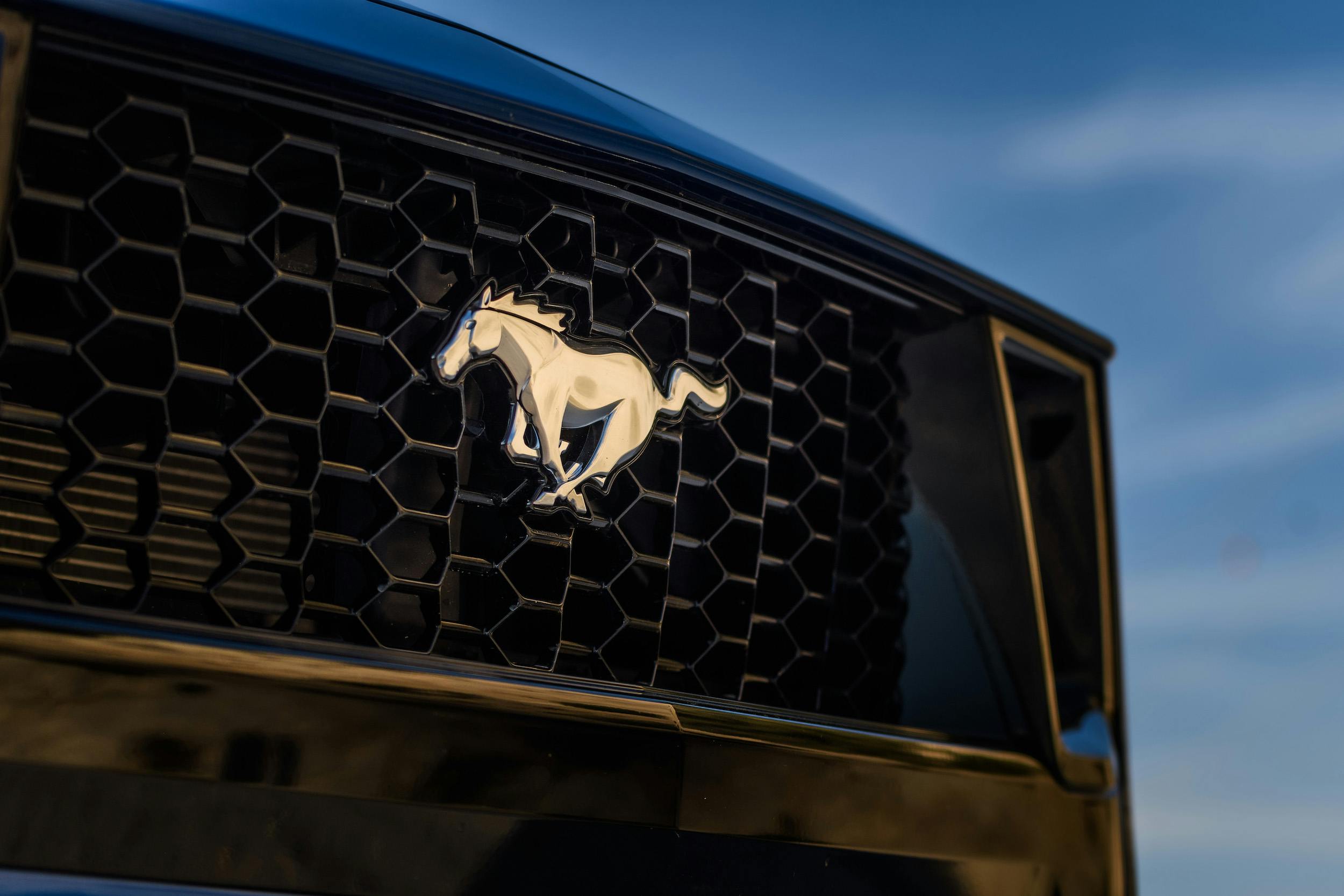 2024 Ford Mustang GT Blue grille emblem
