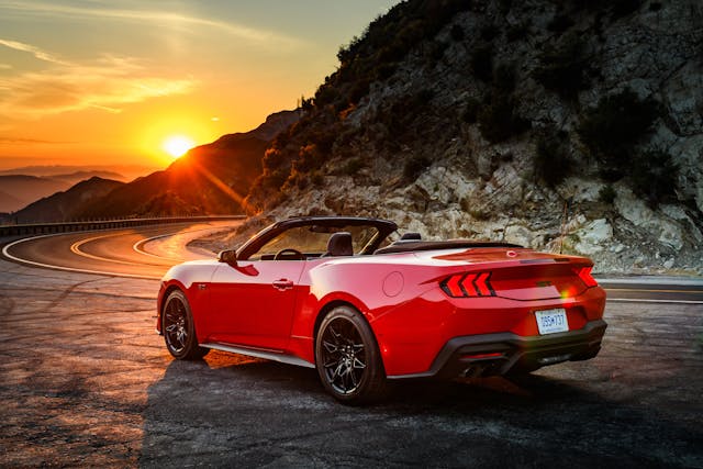 2024 Ford Mustang GT Red rear three quarter