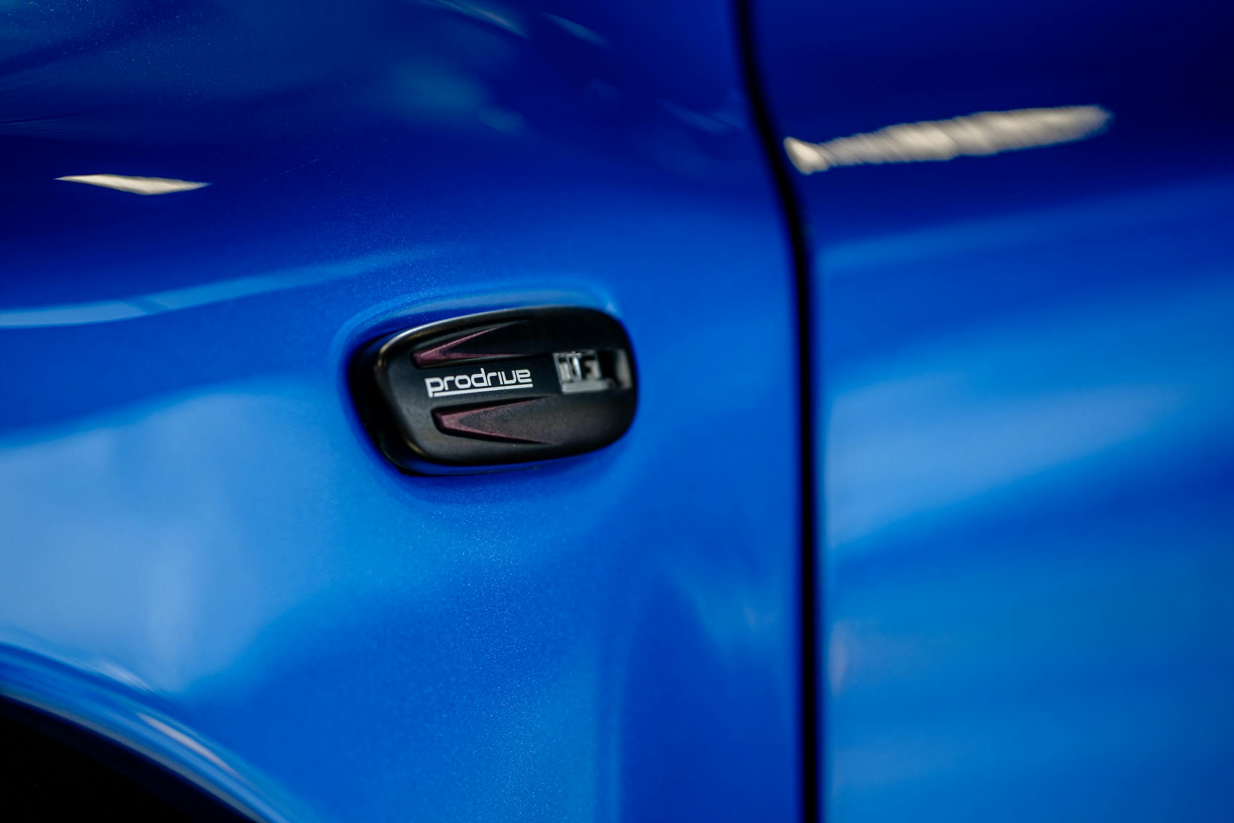 P25 Subaru Prodrive front quarter badge