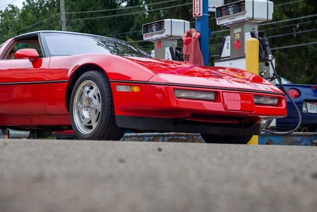 Classic Corvettes C4 red gas pumps