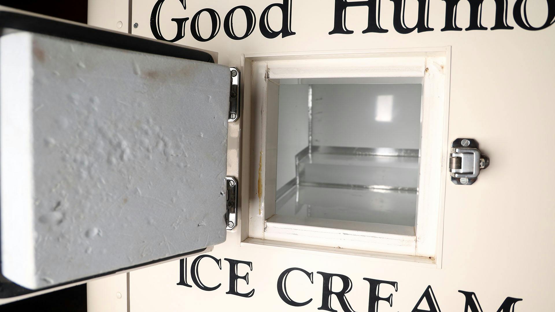 Good Humor Ice Cream Truck interior ice box door