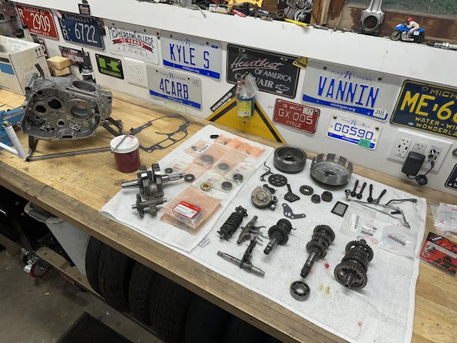 Honda Xr250R engine ready to assemble