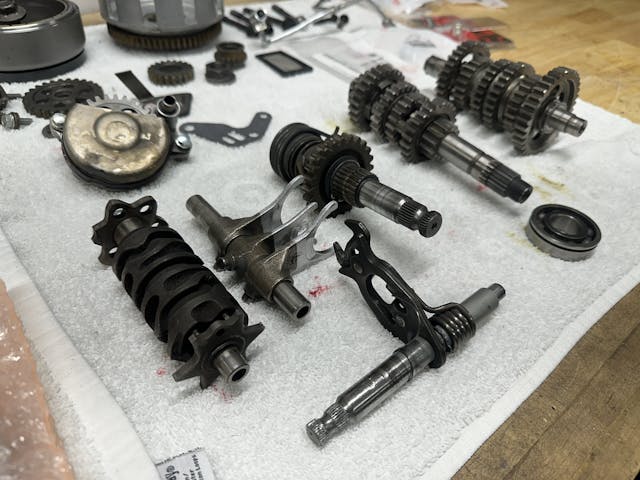 Honda Xr250R transmission parts paid out 
