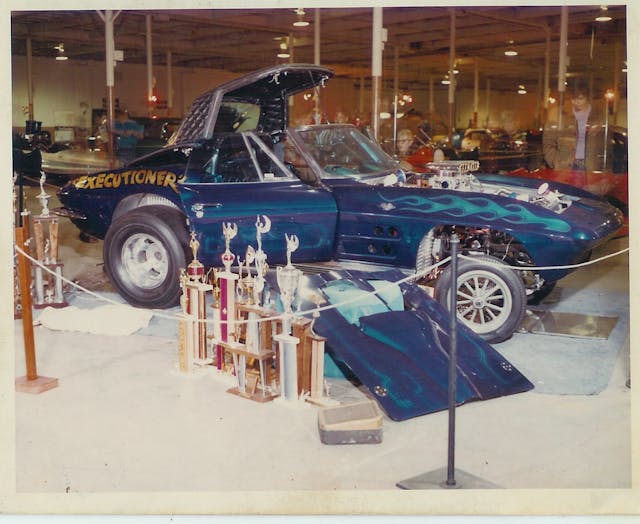 1964 Chevy Corvette with trophies