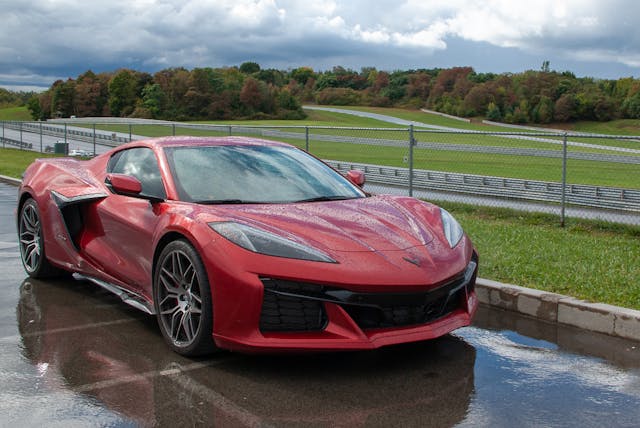 Chevrolet Corvette C8 front three quarter red