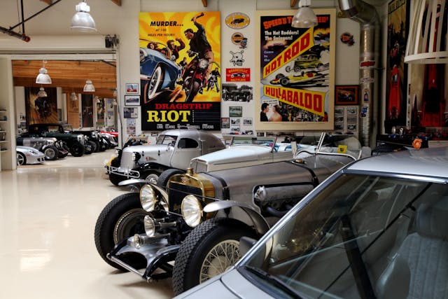 Vintage cars at Jay Leno's Garage in Burbank