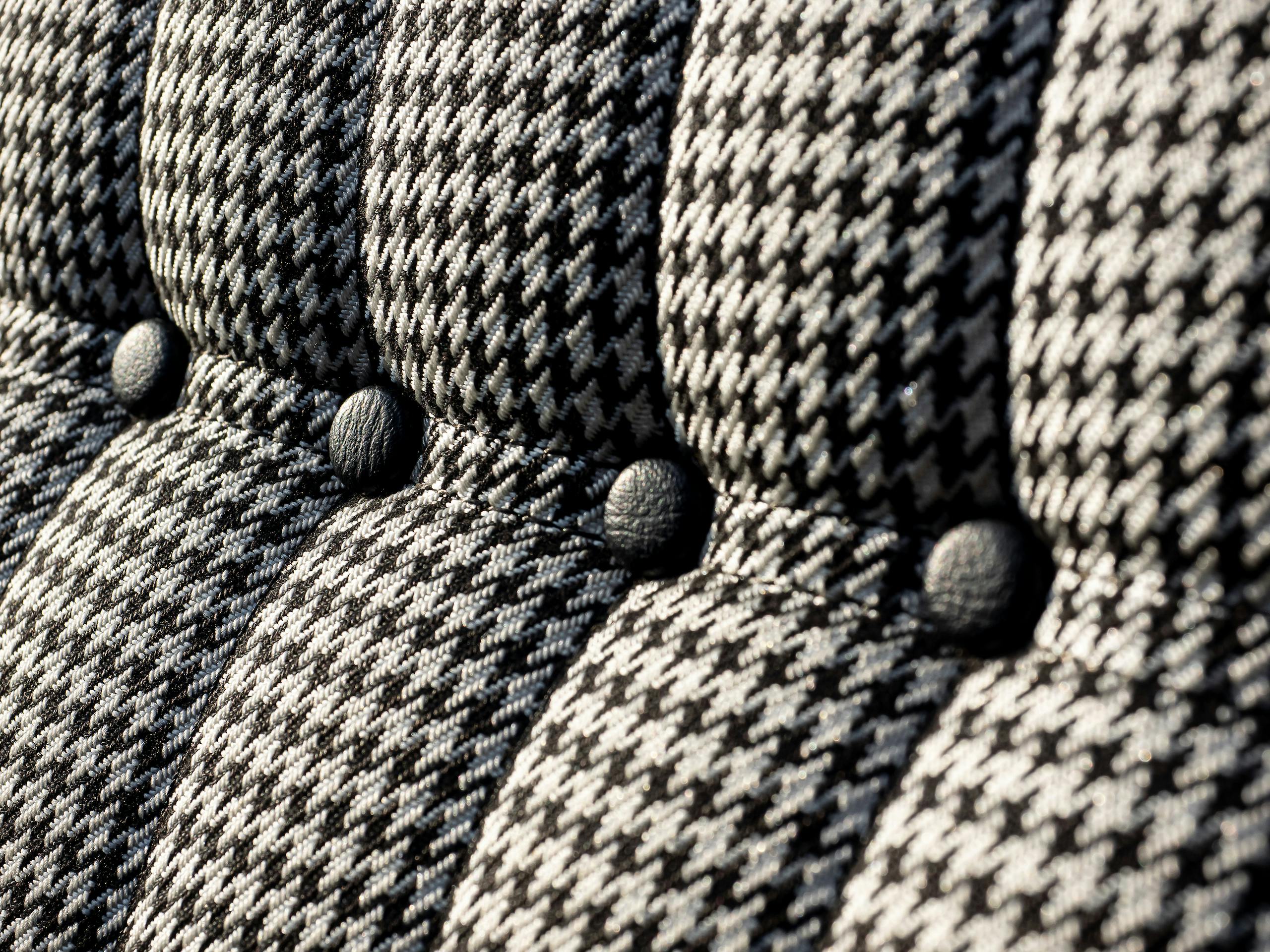 Maurice Moore houndstooth seat detail