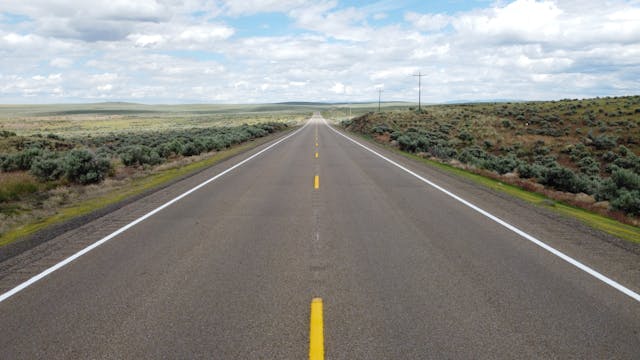 open road linear horizon wide
