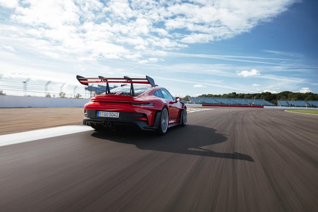 Porsche-GT3-RS-Guards-Red rear three quarter