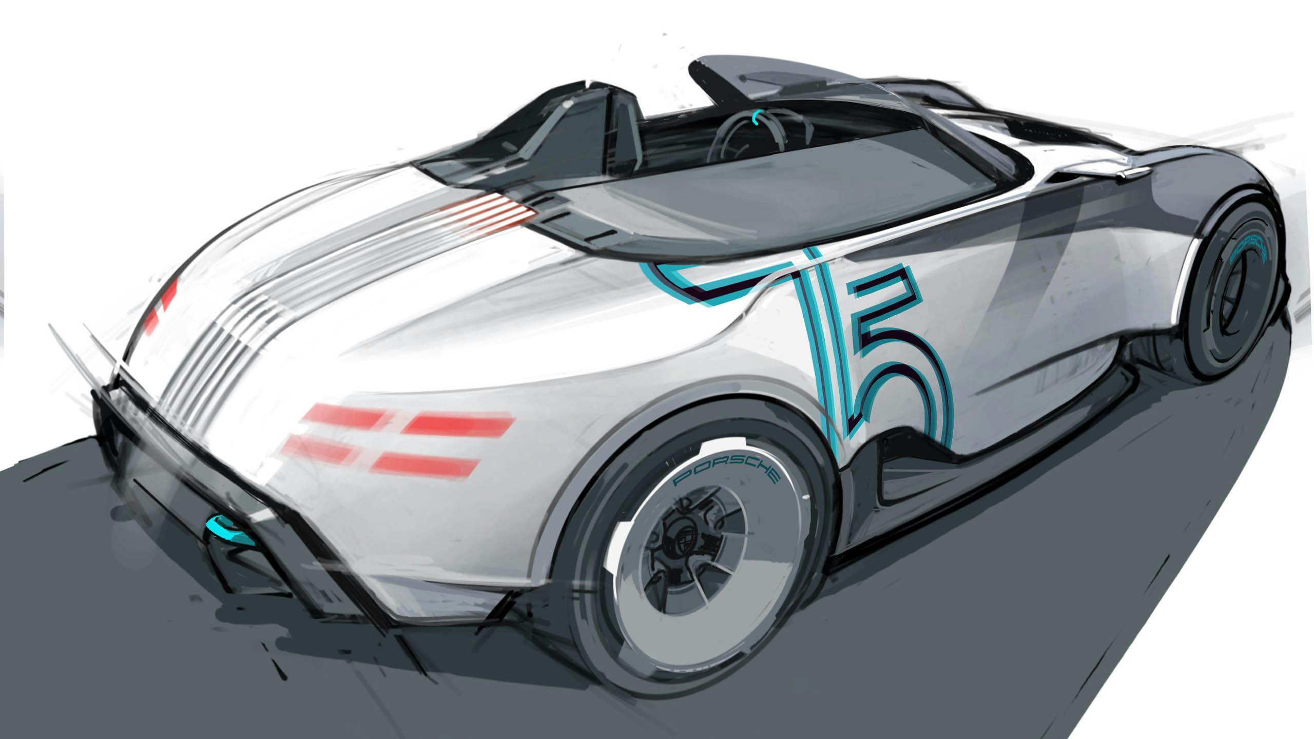 Porsche Vision 357 Speedster concept drawing