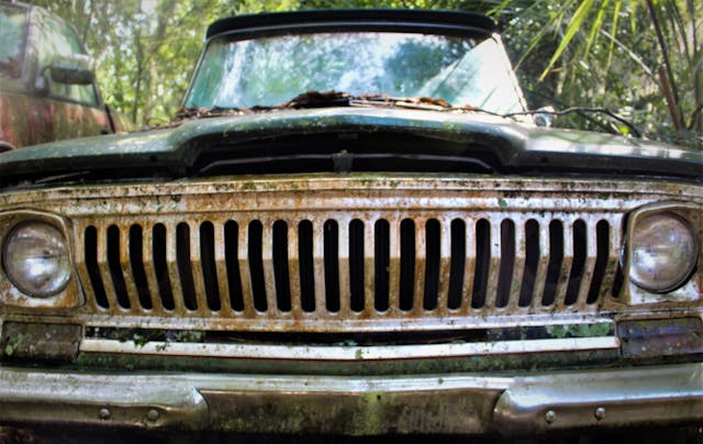 vintage patina truck florida swamp land front